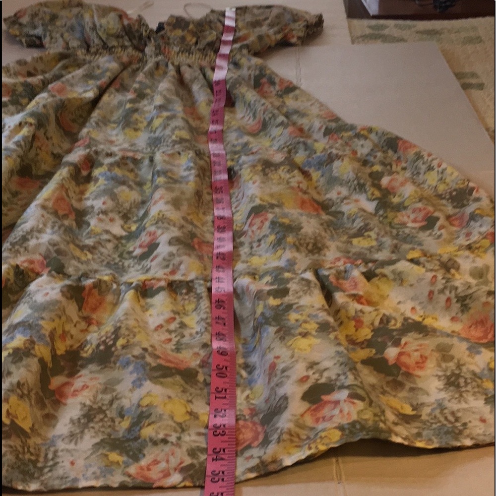 DANIELLE BERNSTEIN 1X Long FULL Floral SUMMER DRESS EMPIRE⚜️WAIST NWOT - Picture 9 of 16